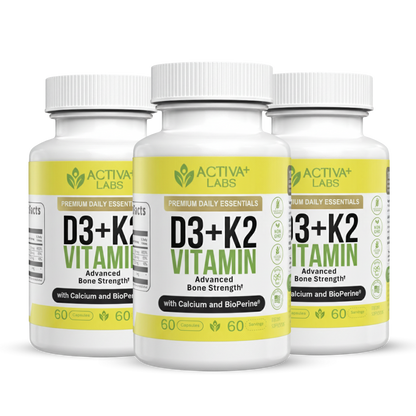 Complete Bone Trio – Vitamins D3 + K2  with Calcium