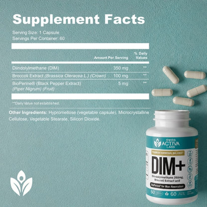 DIM 350mg with Broccoli extract – Optimize Estrogen Metabolism & Balance