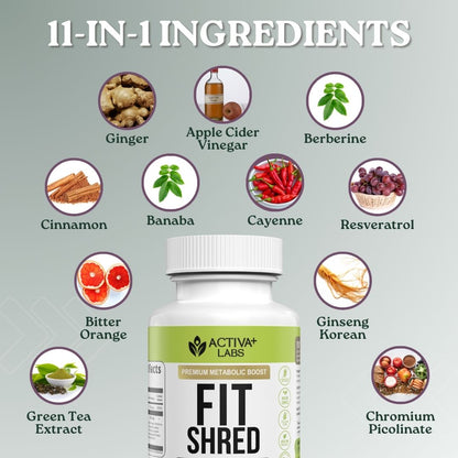 Fit Shred | 11-in-1 Weight Loss Supplement for Energy, Digestive Support & Daily Wellness
