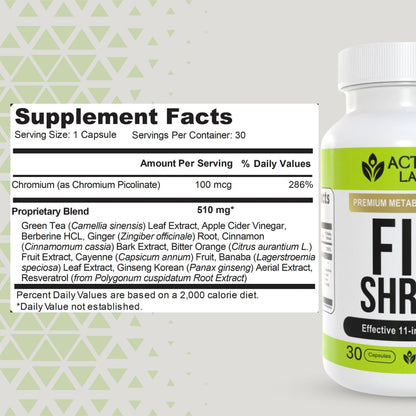 Fit Shred | 11-in-1 Weight Loss Supplement for Energy, Digestive Support & Daily Wellness