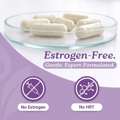 Hormone-free menopause supplement; Estrogen-free formula; Non-HRT menopause support