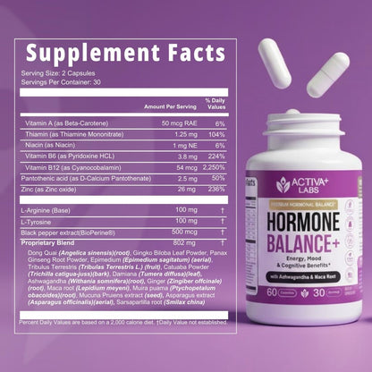Hormone Balance+ Nutritional Support for Mood, Energy & Libido